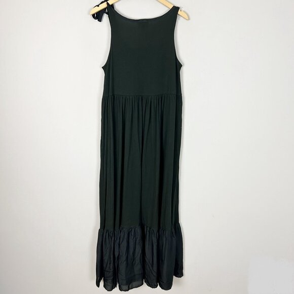 NEW Pure DKNY Cotton & SIlk Tank Maxi Dress Minimalist Size Medium Women's - Picture 3 of 4